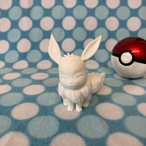 Pokemon Eevee Figurine 3d Printed Paintable Action Figure Toys Set of 3