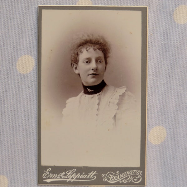 ALICE, Victorian photograph of a young woman, original carte-de-visite CdV, 2.5 x 4".