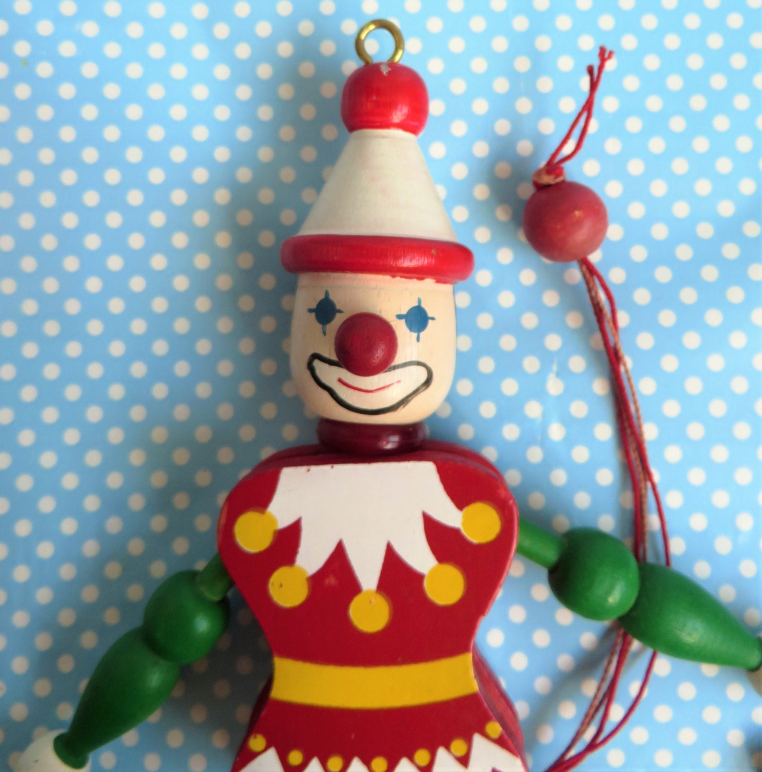 Wooden jumping jack toy by FAMO of Austria 1970s Etsy