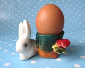 Vintage ceramic rabbit egg cup