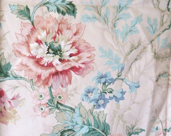 Large remnant of cotton sateen fabric "Clichy" by Jonelle, 57 x 114"/ 145 x 290 cm.