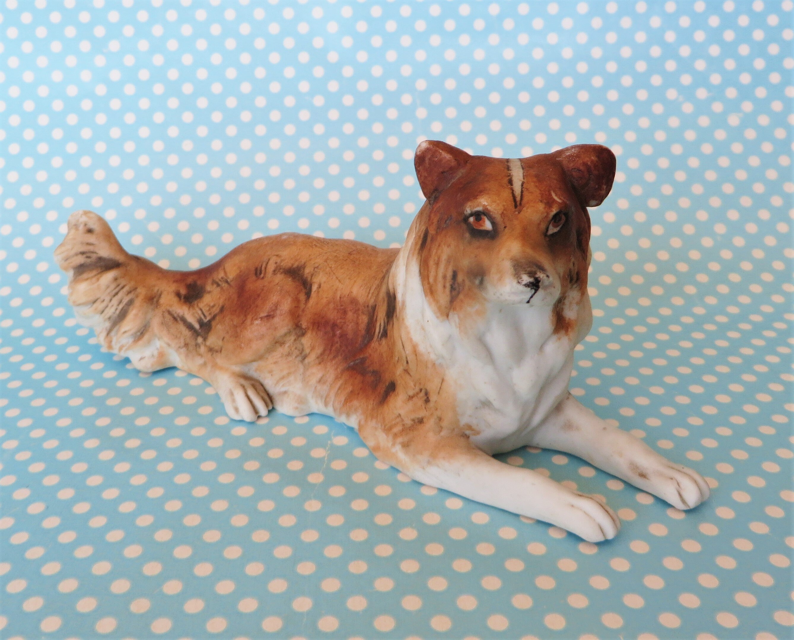 On Sale Vintage Collie Dog figurine bisque