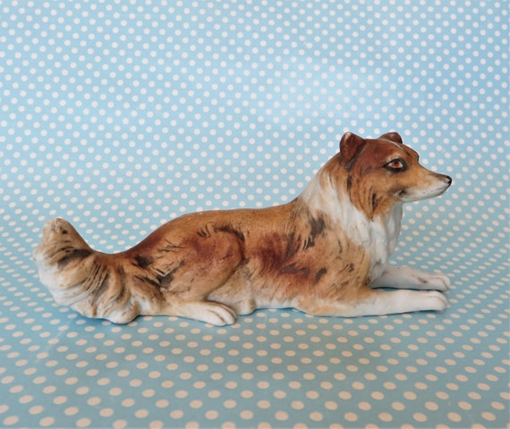 On Sale Vintage Collie Dog figurine bisque