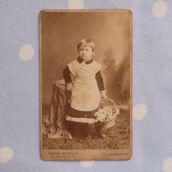 SOPHIE, Victorian photograph of a little girl, original carte-de-visite CdV, 2.5 x 4".