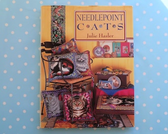 Vintage "Needlepoint Cats" book by Julie Hasler from 1998