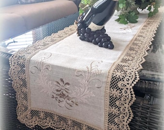 lace dresser covers Lace Table Runner Dresser Scarf Embroidered Tablecloths White Tulle Dust Cover