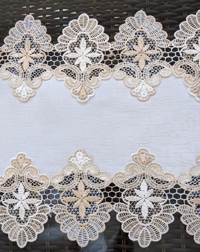 67 X 12 Mantel Scarf Dresser Scarf Lace Table Etsy