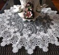 25"  Antique Rose Sheer Doily Ivory Victorian Lace Table Topper Victorian Round