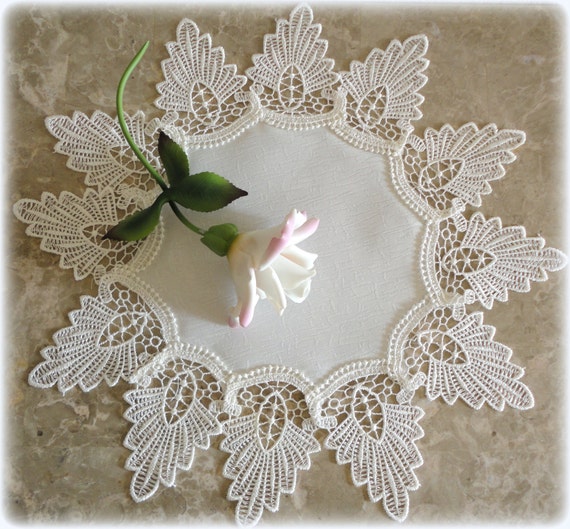 16 Doily Antique White Dresser Scarf Formal European Etsy