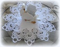 16" Lace Doilies SET of 2 Decadent White Delicate Round