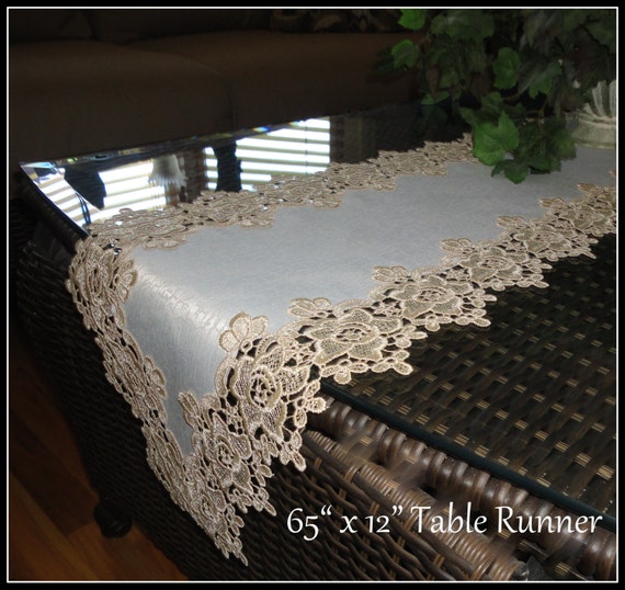 65" Soft Gold Rose Lace Table Runner Dresser Scarf Shelf or Mantel Runner - Etsy 65" Soft Gold Rose Lace Table Runner Dresser Scarf Shelf or Mantel Runner - Etsy