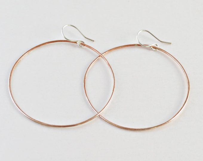 Casual Chic Copper Wire Hoop Earrings