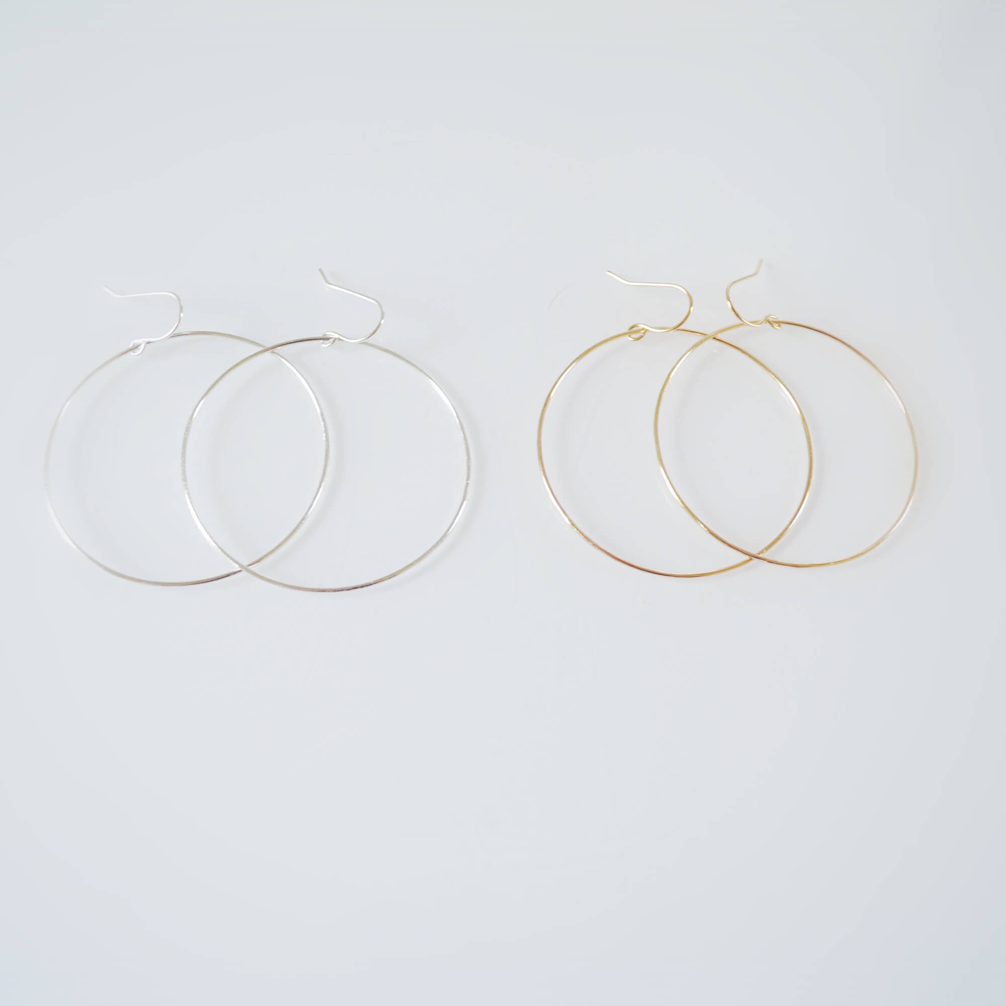 Simple Hoop Earrings Gold Dangle Hoop Earrings Gift for Her Etsy UK