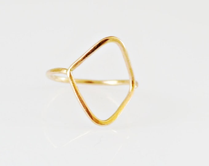 Dainty Minimalist Statement Ring, Popular Gold Ring