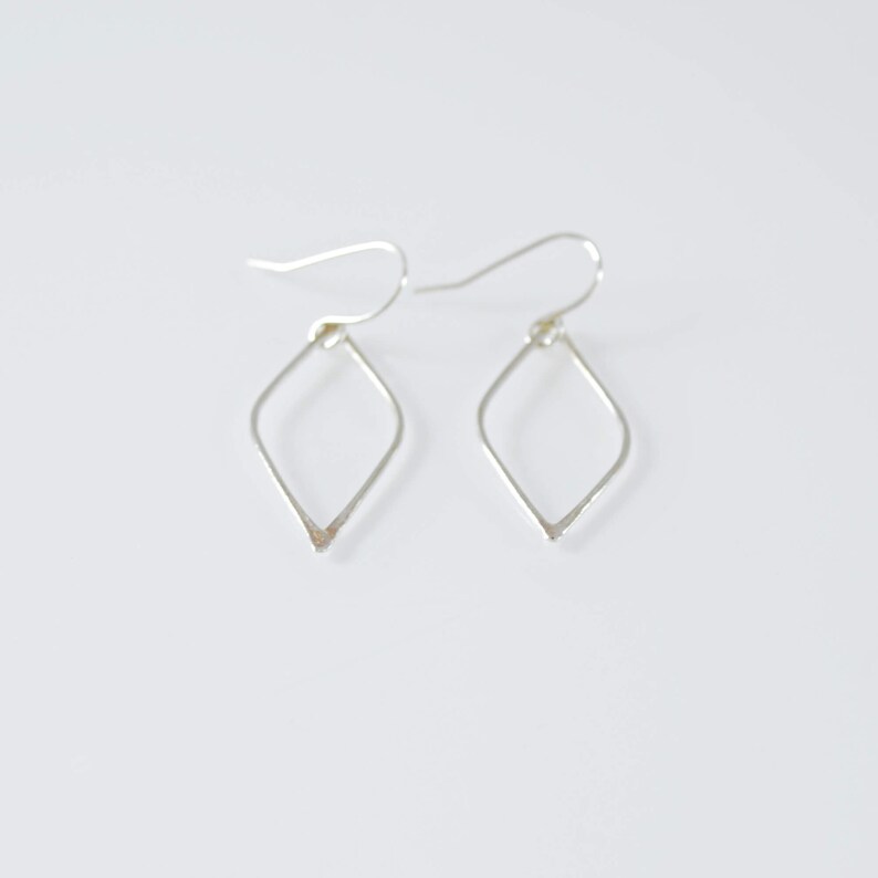 silver dangle earrings simple