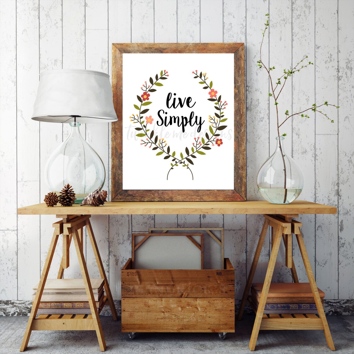 Live Simply Home Decor Wall Art Printable Signs Home | Etsy