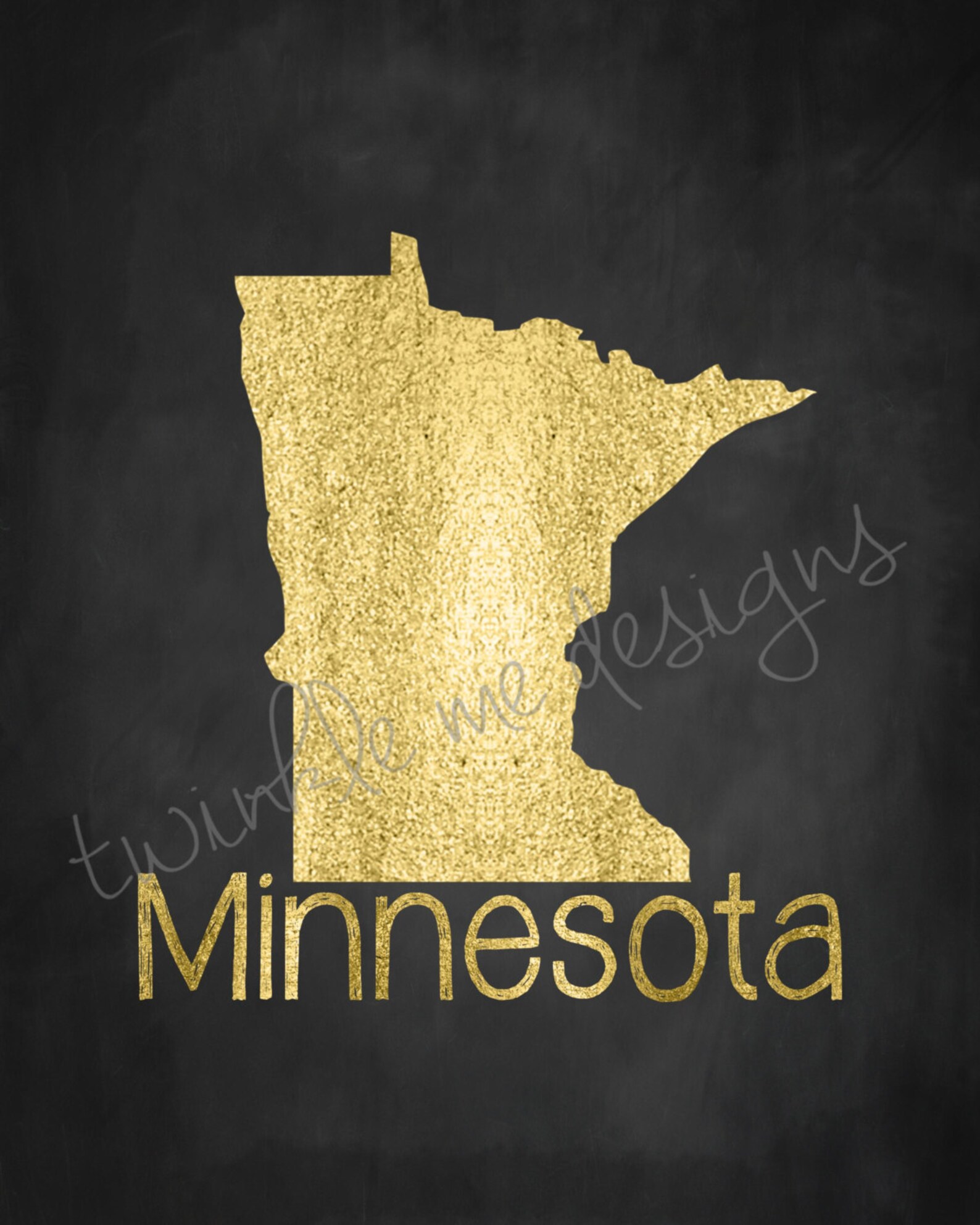 Minnesota Art Minnesota Map MN Print State Artwork MN - Etsy