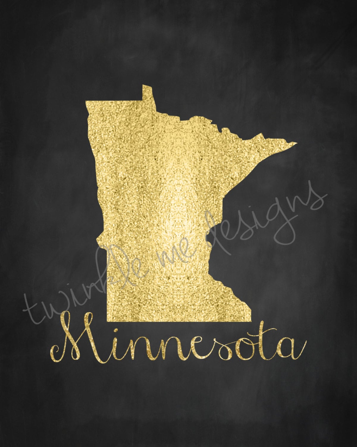 Minnesota Wall Art Minnesota Map MN Print State Artwork MN Etsy