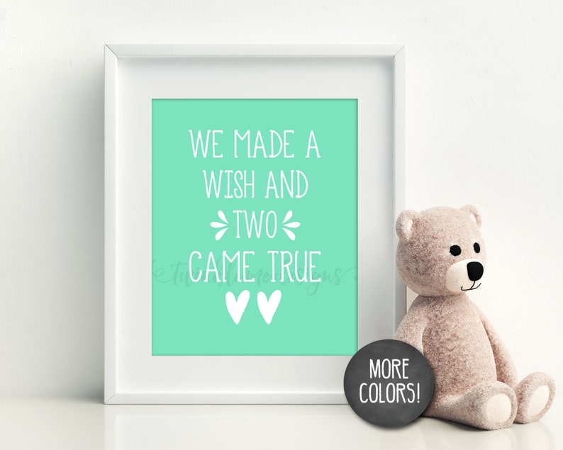 Twin Nursery Decor Twins Baby Gifts Twin Baby Shower Twin Etsy