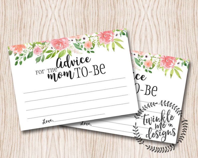 Baby Shower Advice Cards Mommy Advice Cards Baby Shower Etsy