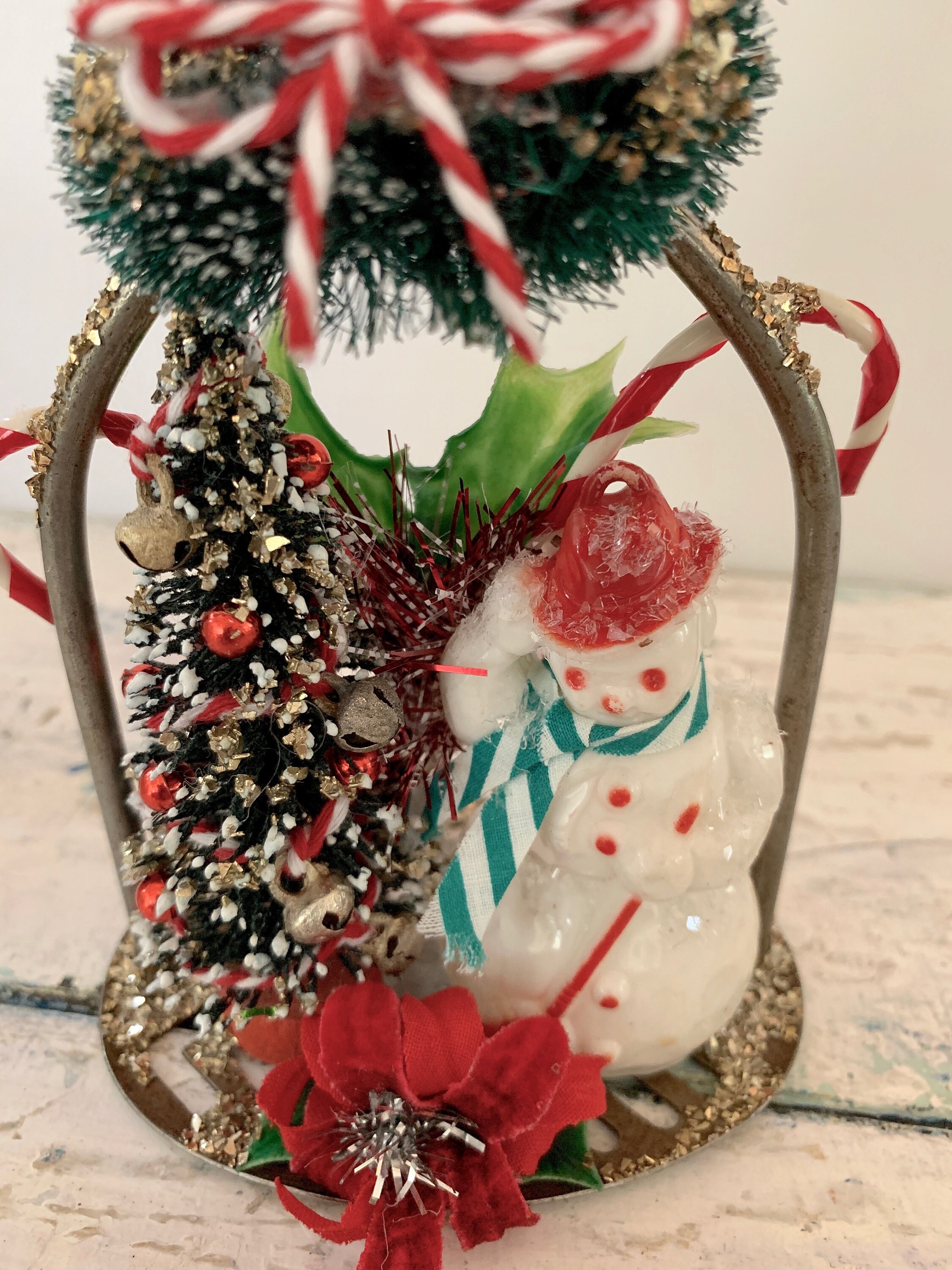 Handcrafted Christmas Vintage Red Wood Potato Masher Snowman Etsy