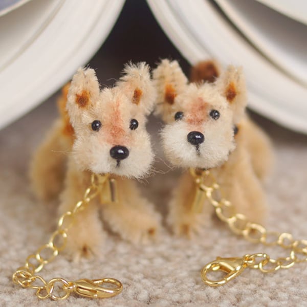 miniature Yorkshire Terrier, dollhouse pet, tiny dog sculpture, miniature dog, felted dog, Felted animals, felted yorkie sculpture