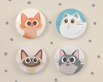 cat fridge magnets etsy