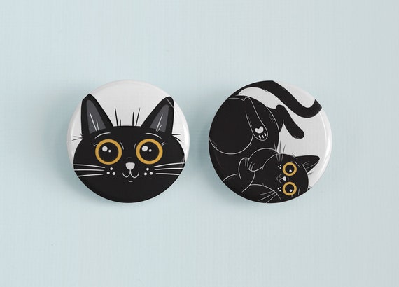 Set of 2 Kawaii Cat Pins