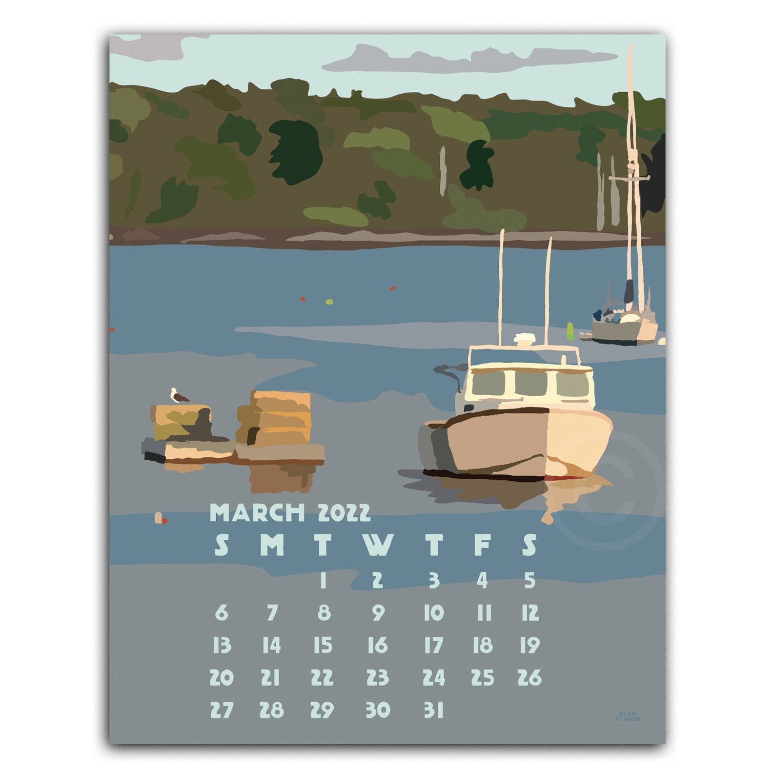 2022 POSTER Art Calendar 11x14 Retro Vintage Art Style By Etsy Vintage Poster Calendar 2025