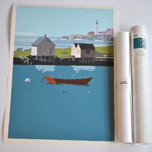 Willard Beach Art Print 18&quot; x 24&quot; Wall Poster By Alan Claude - Maine