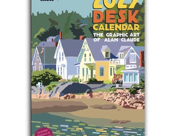 2027 Calendar 5x7 Desk Art of Maine New England