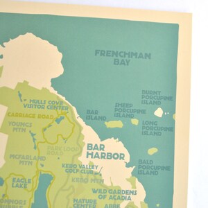 Acadia National Park Map Art Print 18