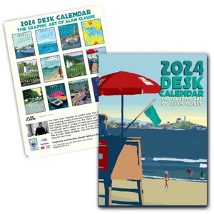 2024 Desk Calendar Maine art by Alan Claude Graphic Artist