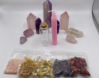 Confidence Spell Kit- DIY - Complete Spell Kit - Cleansing - Positive Thoughts - Beauty