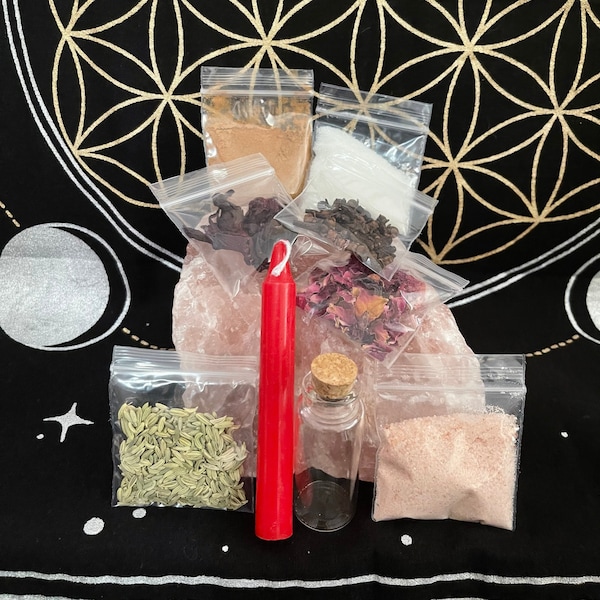 Love Spell - DIY - Complete Spell Kit - Passion - Romance - Love - Commitment