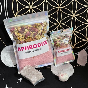 Aphrodite - Bath Ritual Kit - Love - Passion - Beauty - Bath Salts - Romance Bath Salts
