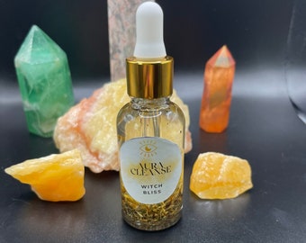 Aura Cleanse Ritual Oil - Spell Oil - Intention Oil - Conjure Oil - Banish Negative Energy - Cleansing - Confidence - Healing