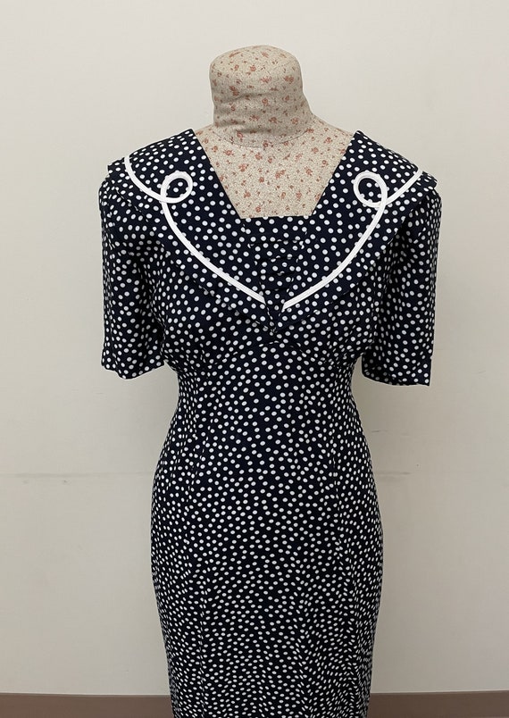 Vintage 1990s Mid Century Inspired W/ Sailor Styl… - image 2