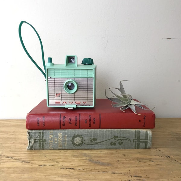 Vintage Savoy Mint Green Camera with Wrist Strap