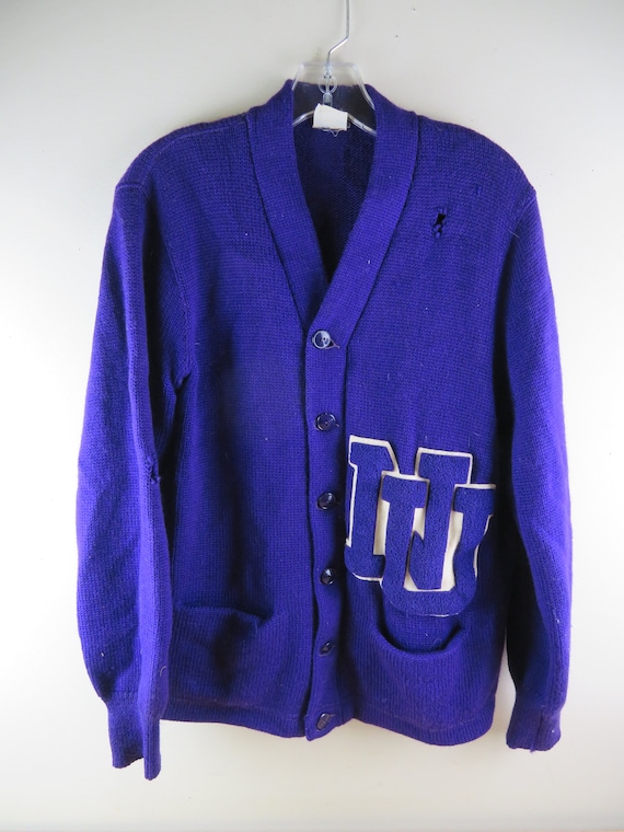 Vintage - Nelson Knitting Mills Co Purple Varsity