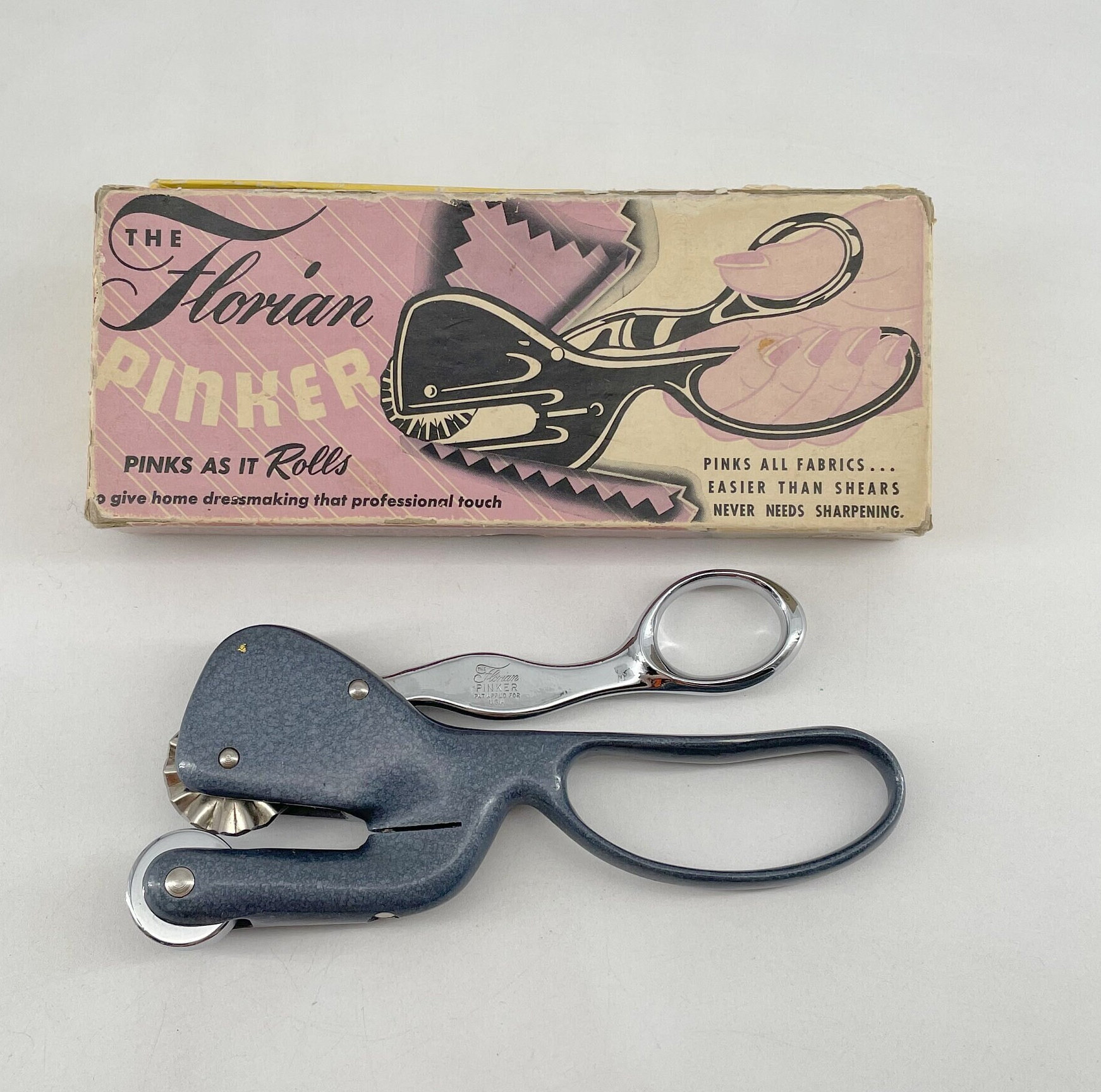 Vintage 1950s the Florian Pinker Sewing Pinking Sheers Crafting