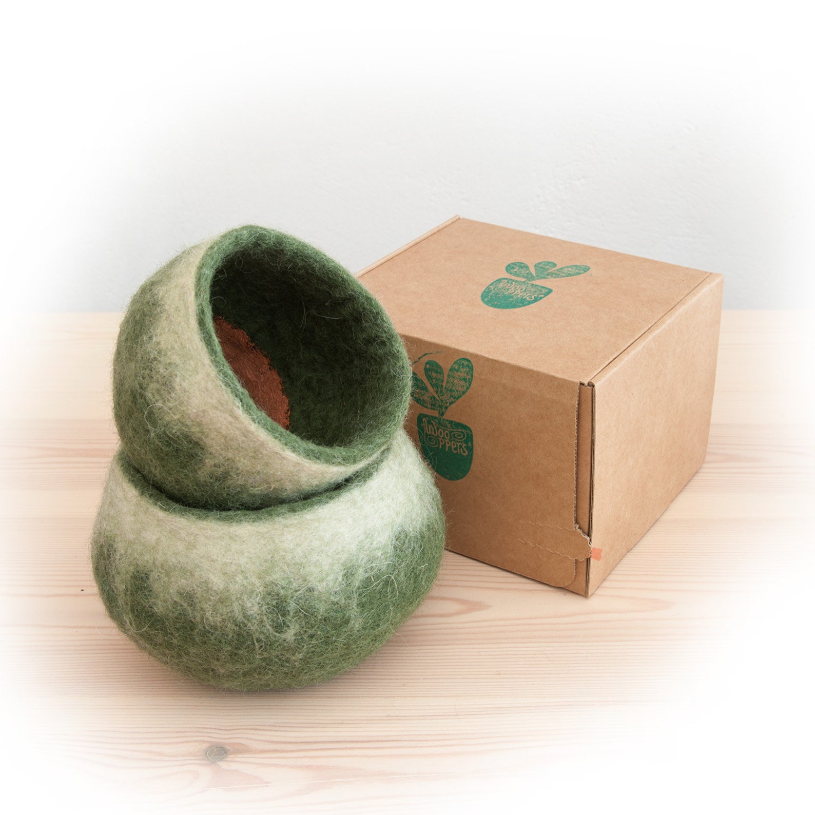Small indoor plant pots felt plant pot cover in 4 sizes Etsy