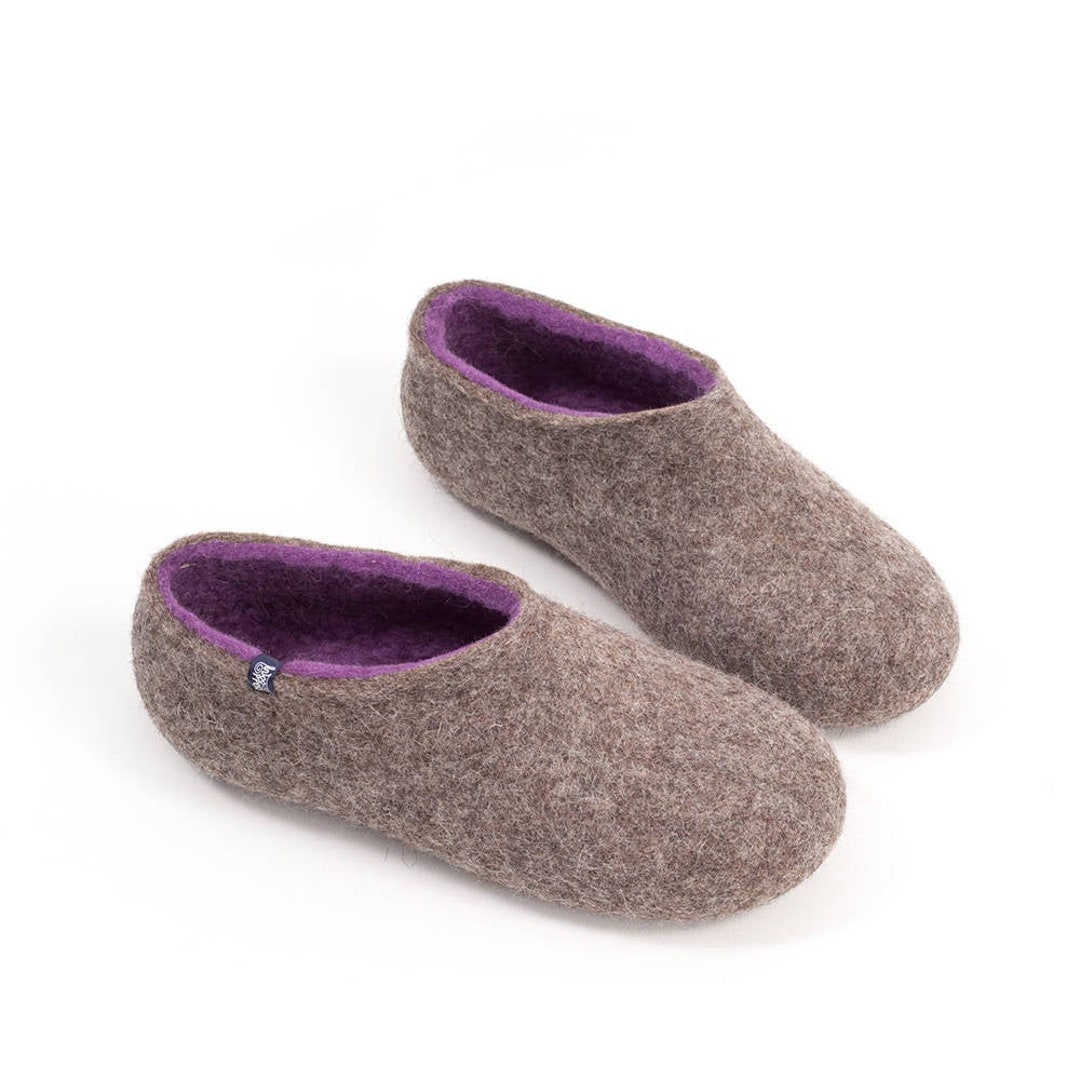 Chaussons en feutre pour femmes sabots en laine pantoufles de
