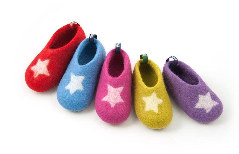 Kids Wool Slippers Toddler House Shoes Boys Girls Image 0