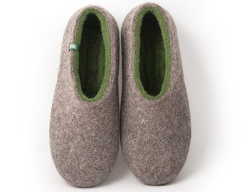 Wool clogs, Mens House slippers, Felted Slippers for Men, Christmas gift ideas for him