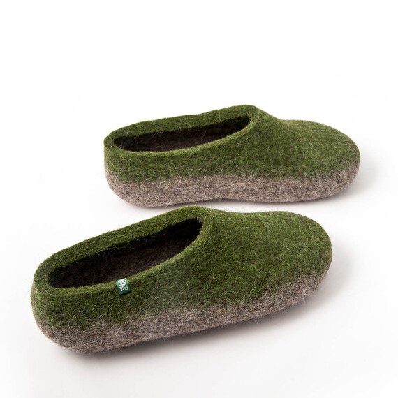 men's felted wool slippers