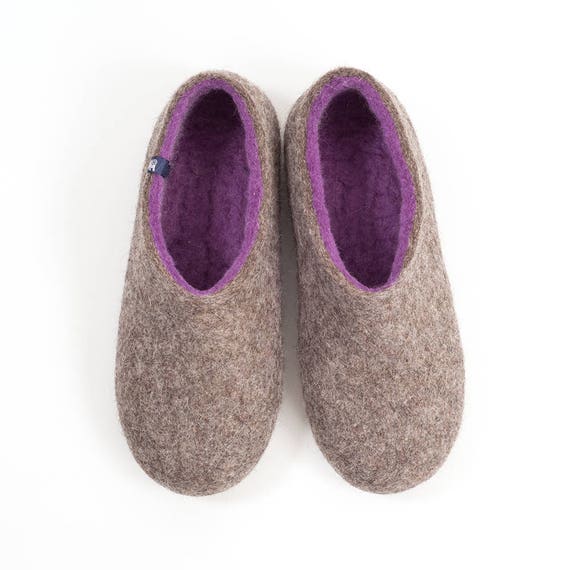 Womens Felt Slippers Wool Clogs Best House Slippers Bedroom Slippers Wife Birthday Ideas Odorless Warm Slippers Comfortable Slippers