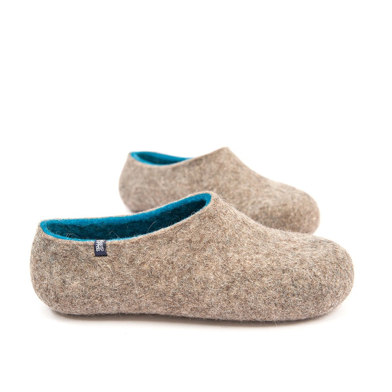 cushy felt clog slippers