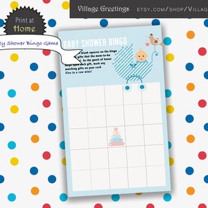 BABY SHOWER, Baby Bingo, Printable, Baby Shower Games