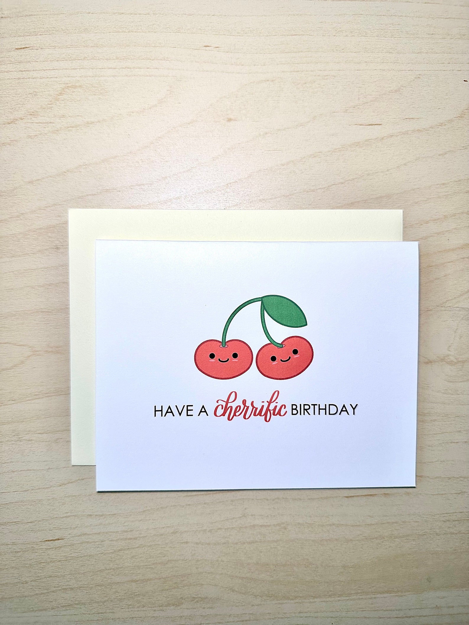 Have a Cherrific Birthday Cherry Pun Greeting Card | Cute Punny Card ...